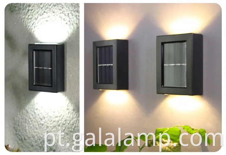 Luz de parede solar solar ao ar livre com design ecológico